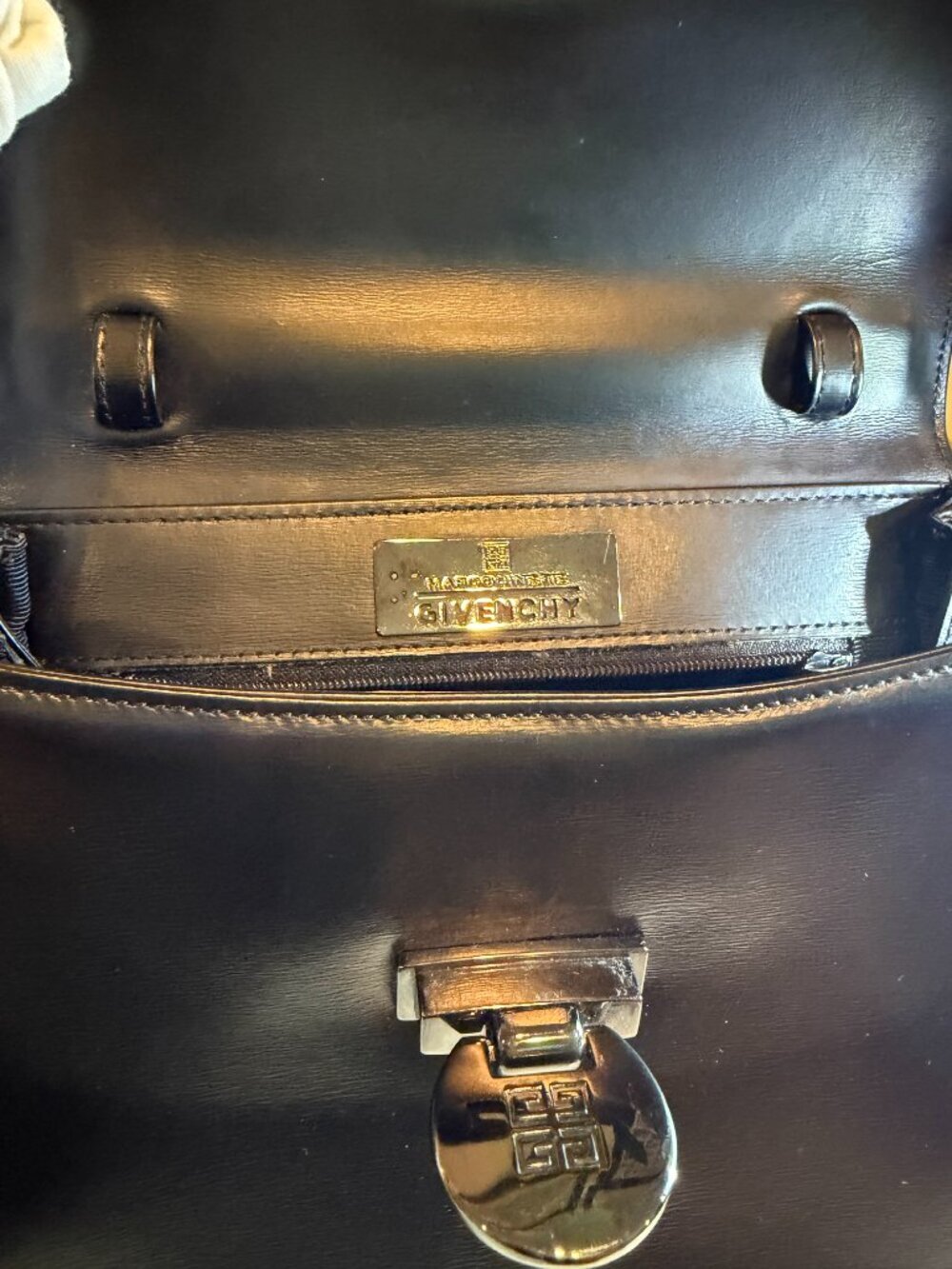 Vintage Givenchy Black Box Leather Top Handle - Picture 10 of 13